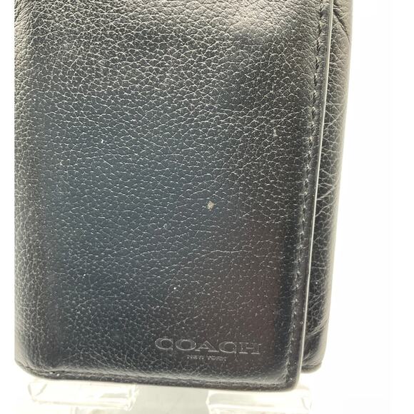 Coach Men's Leather Tri-Fold Wallet, Black - Picture 4 of 8
